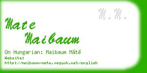 mate maibaum business card